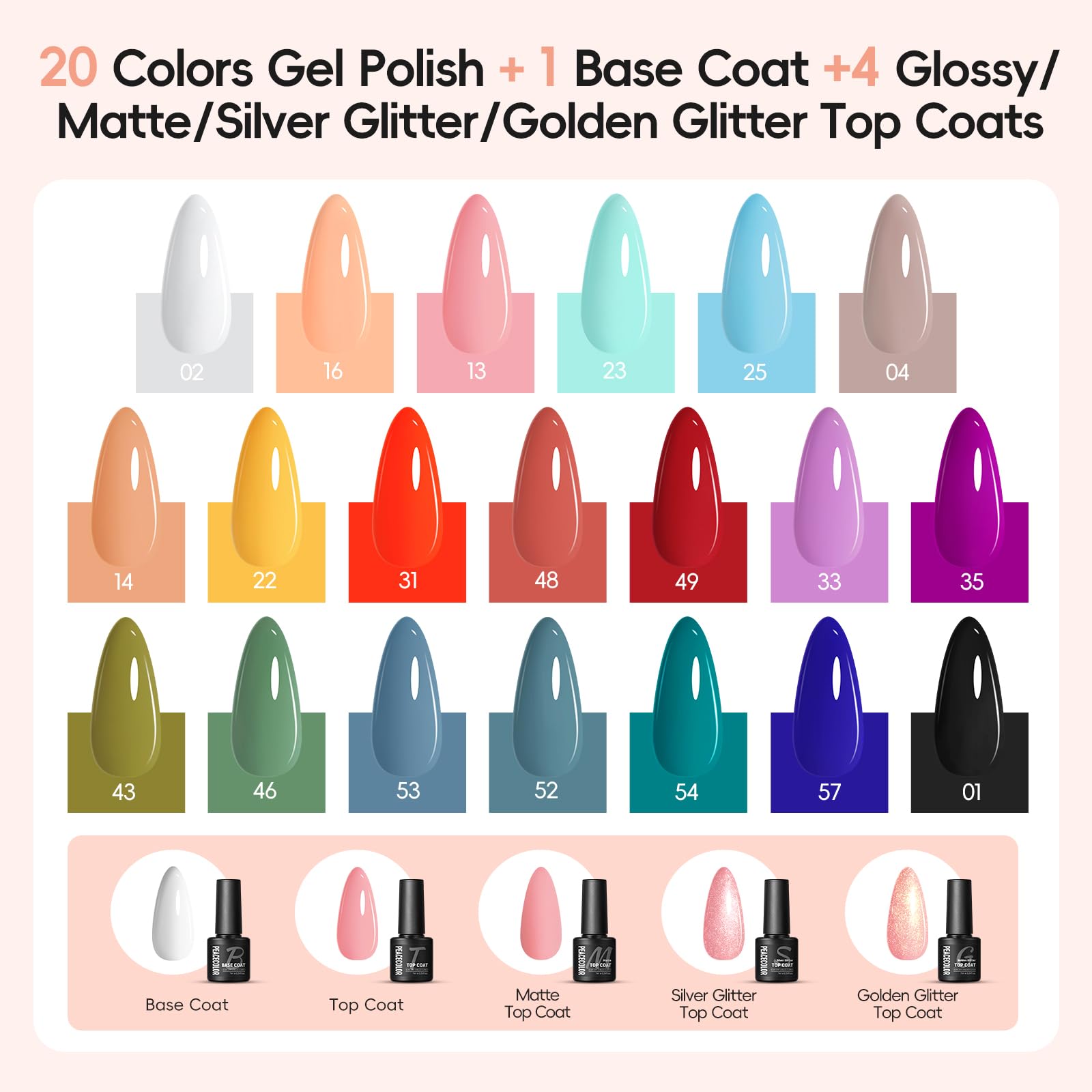 PEACECOLOR UV light nail lamp for quick curing and even results