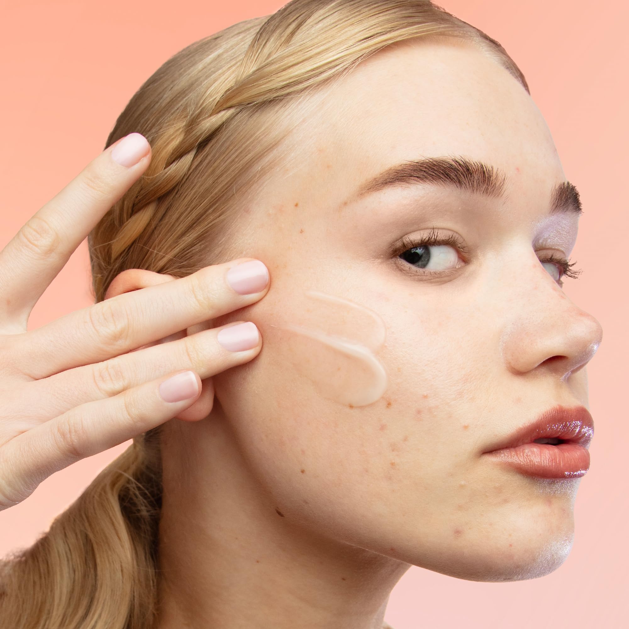 PEACE OUT Acne Gel Moisturizer ceramide-complex visual suggests stronger moisture barrier