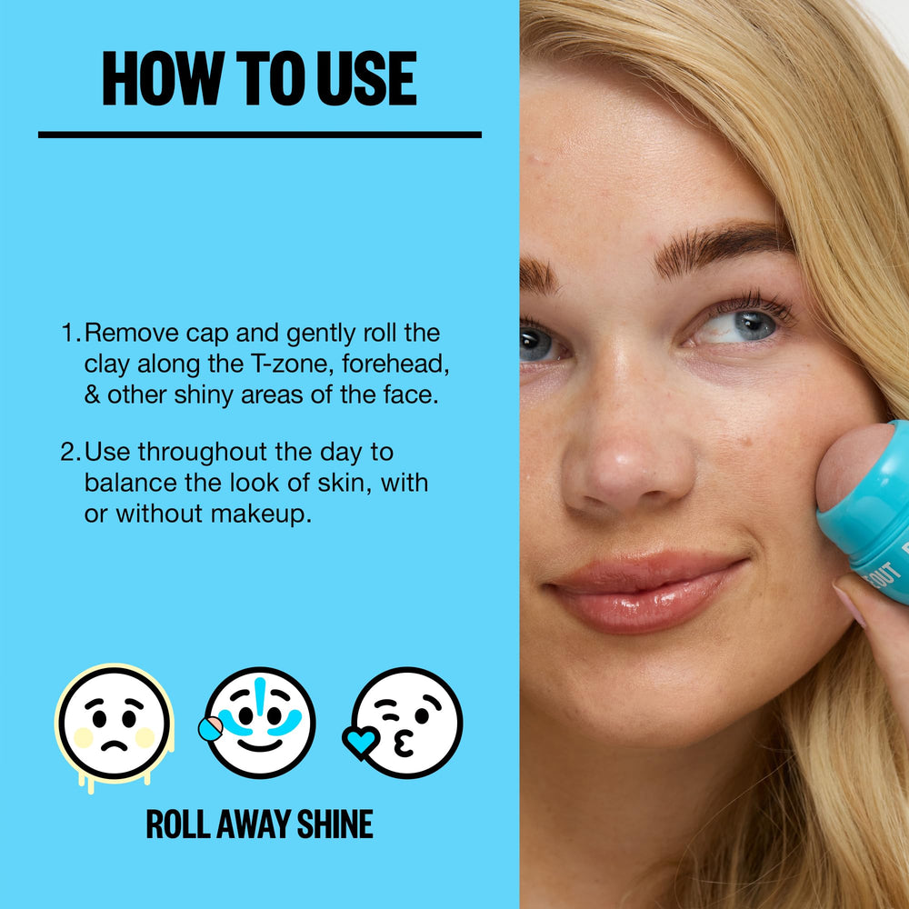 Applying Peace Out Oil Contol Roller smoothly on oily areas