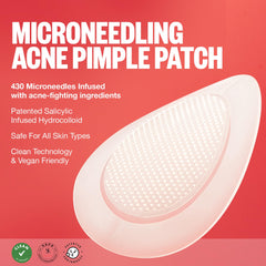 Peace Out patch applied to blemish shows discreet daily care during the day.