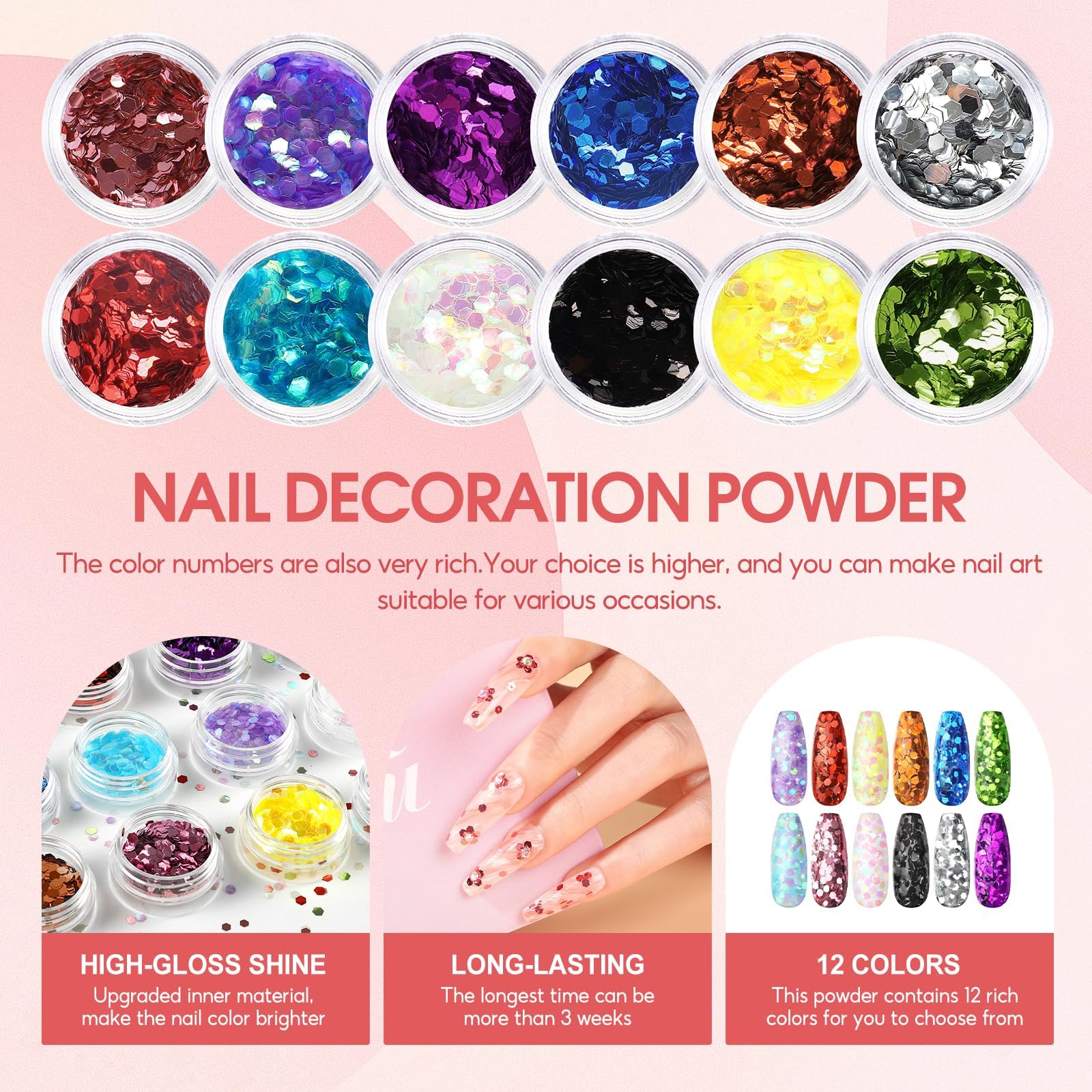 PEACECOLOR dual forms ensure versatile nail shapes in 10 sizes.