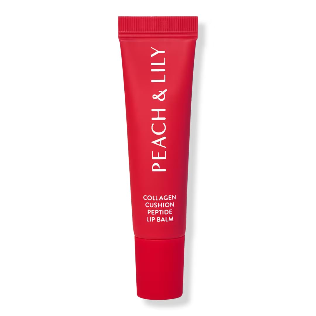 Peach & Lily Cherry Crush lip balm application delivers lasting moisture for smooth lips.