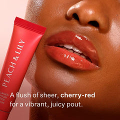 Peach & Lily Cherry Crush uses peptides and ceramides to smooth tiny lip creases.