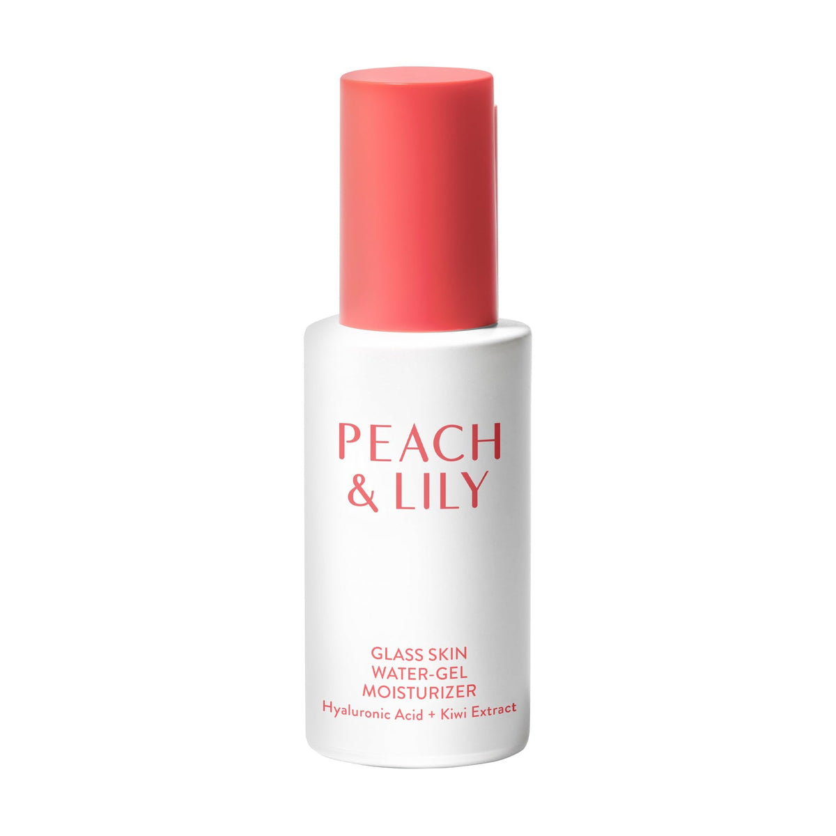 Peach and Lily Glass Skin Water-Gel bottle close-up highlighting hydration