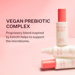 Peach and Lily moisturizer bottle pour demonstrating smooth application