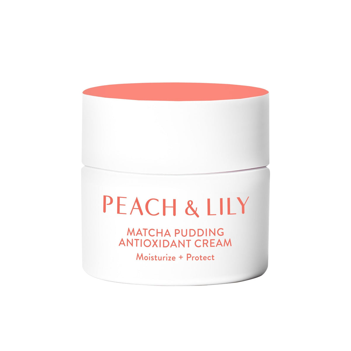 Peach Lily Matcha Pudding Cream jar highlighting rich hydration for glowing skin.