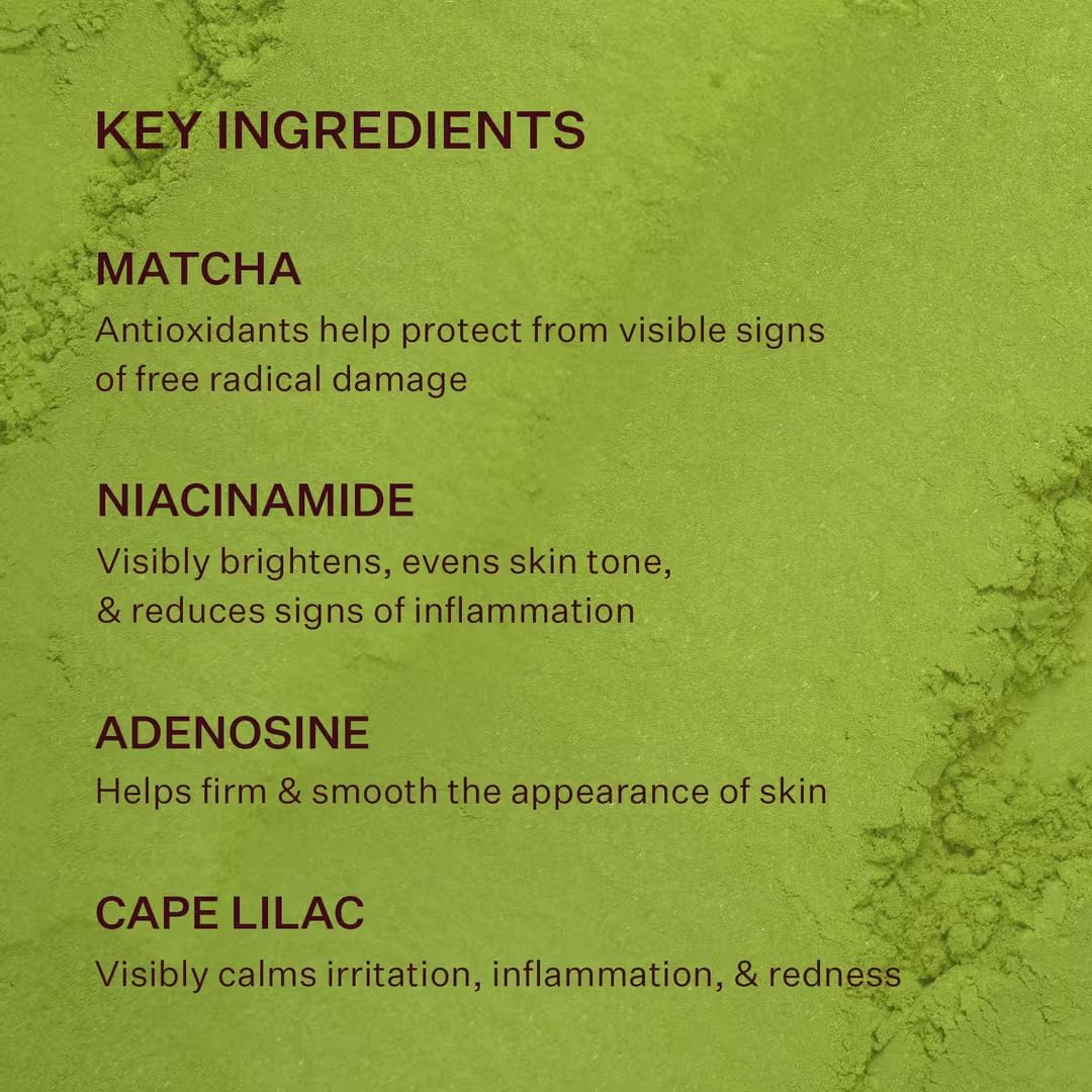 Niacinamide and vitamin B3 on the Peach Lily Matcha Pudding label.