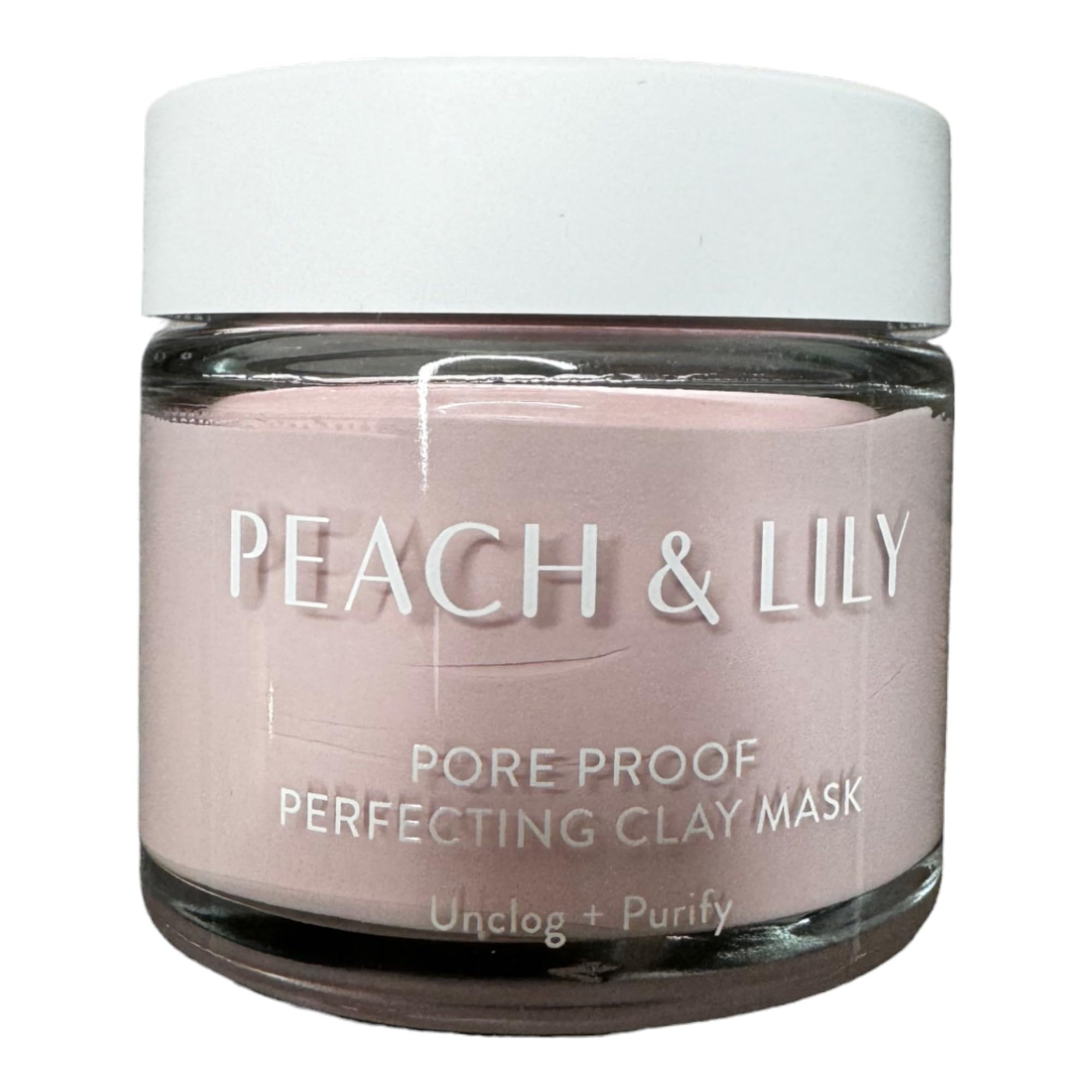 Peach & Lily Pore Proof mask texture shows even application and pore-friendly coverage.