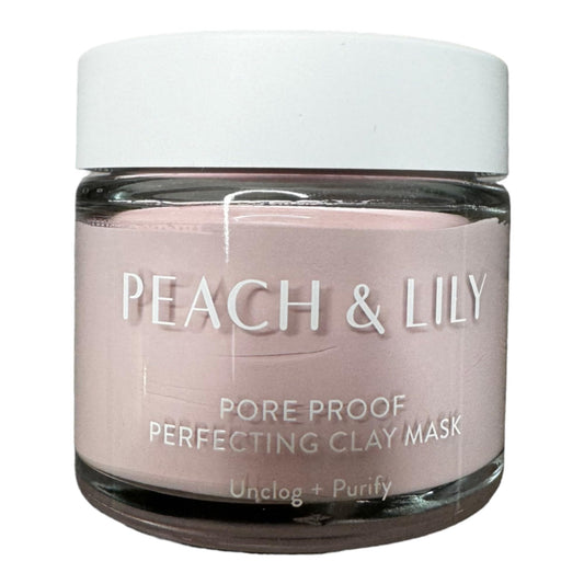 Peach & Lily Pore Proof mask texture shows even application and pore-friendly coverage.