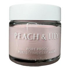 Peach & Lily Pore Proof mask texture shows even application and pore-friendly coverage.