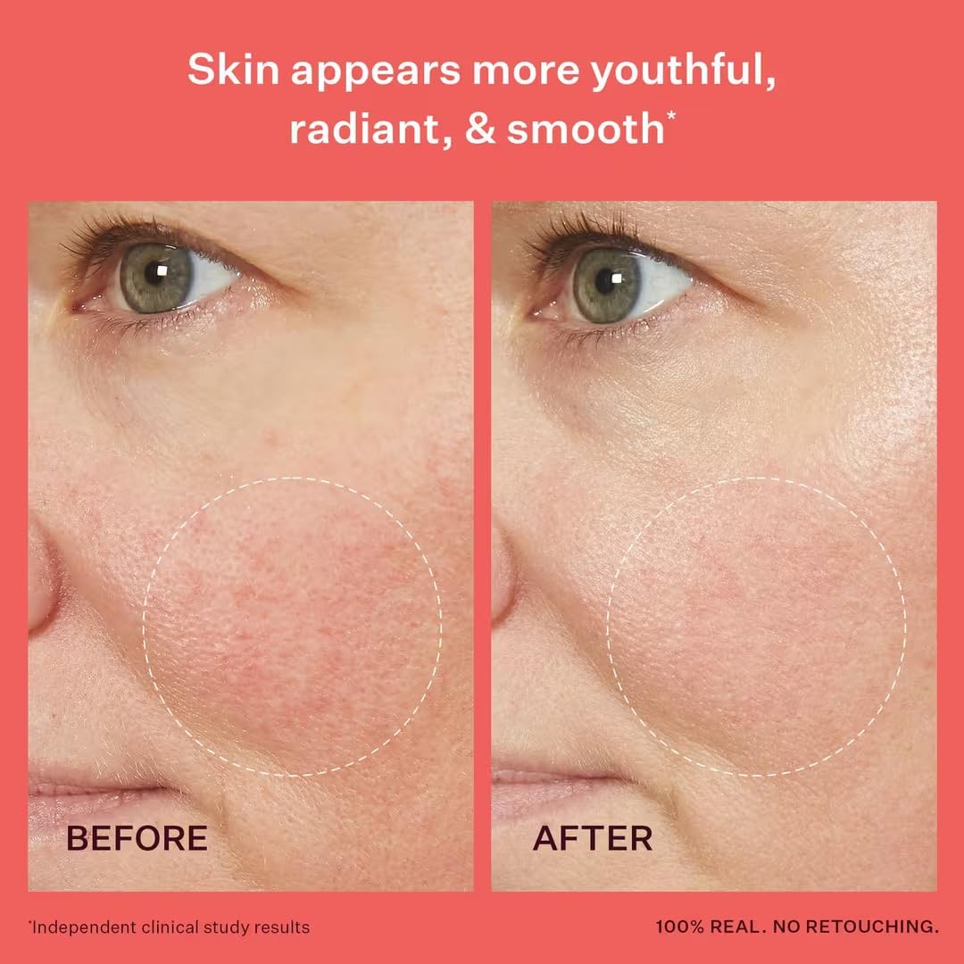 Peach & Lily Power Cocktail Repair Serum texture close-up reveals refined skin.