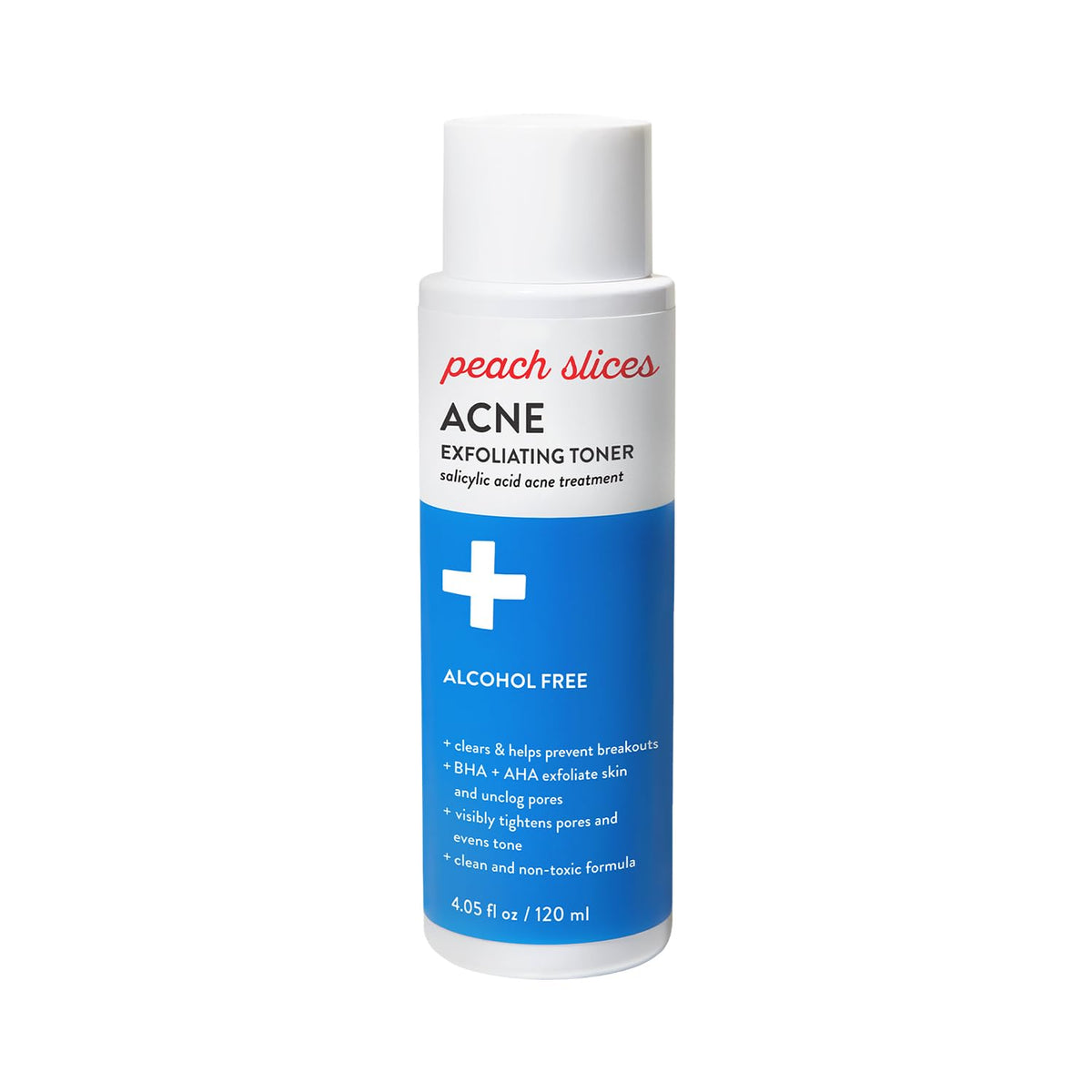 Peach Slices Acne Exfoliating Toner bottle for balanced skin