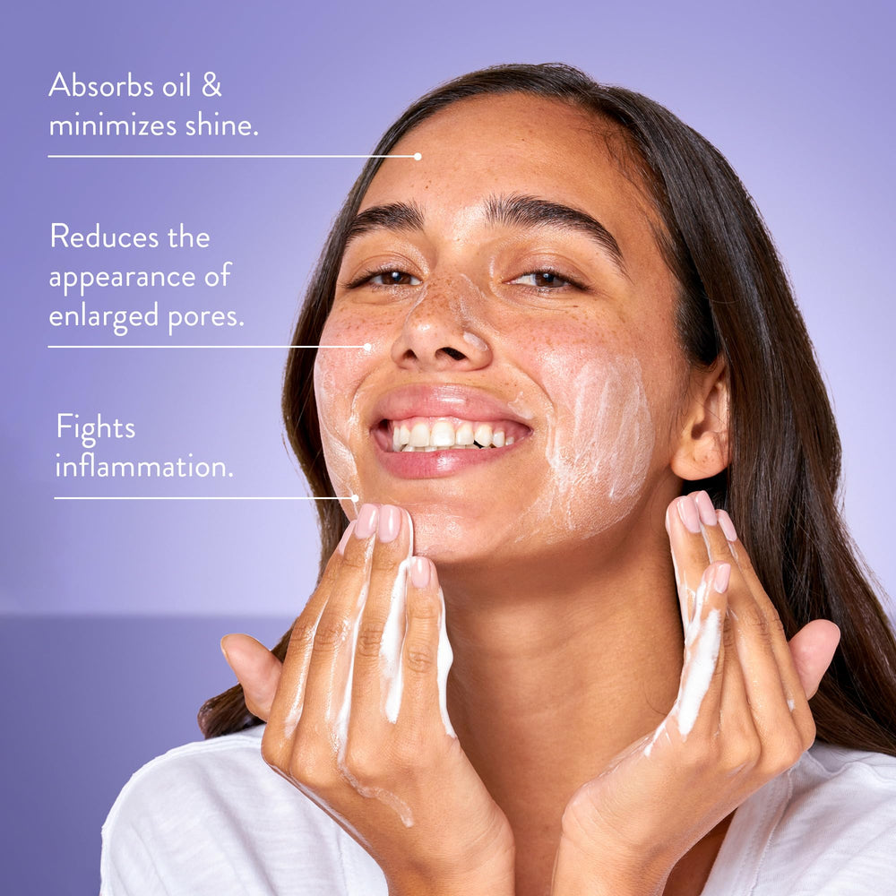 Peach Slices Application wet face demonstrating gentle cleansing routine
