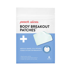 Peach Slices body breakout patches 6ct ready to absorb gunk and protect clusters overnight.