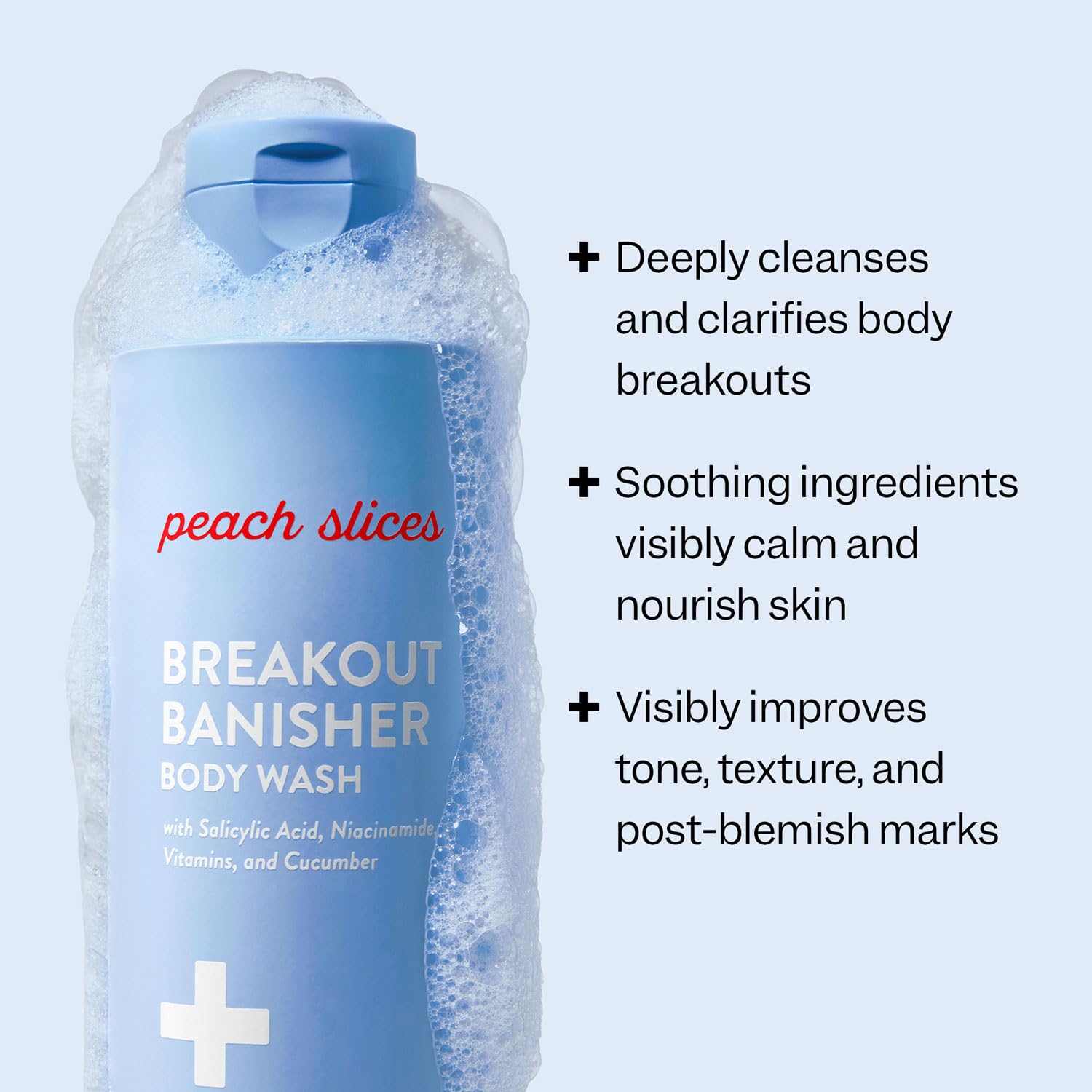 Peach Slices Breakout Banisher with 1% salicylic acid exfoliates