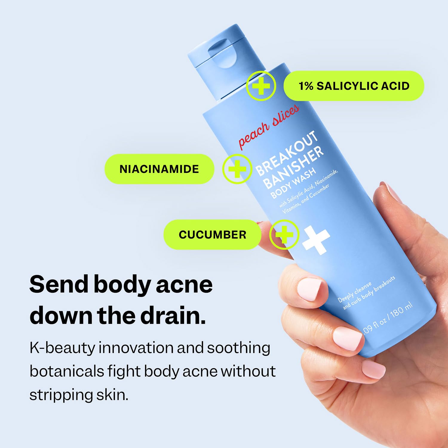 Peach Slices Breakout Banisher gel-lather texture for exfoliation
