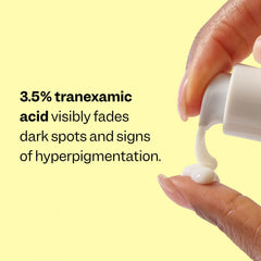 Peach Slices serum texture swirl shows silky, light formula.