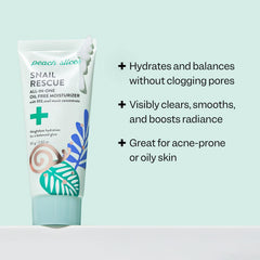 Peach Slices Snail Rescue birch-juice label hints at balanced skin.
