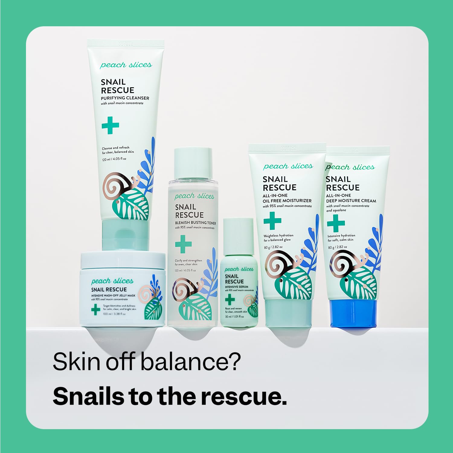 Peach Slices Snail Rescue vegan cruelty-free skincare claim.