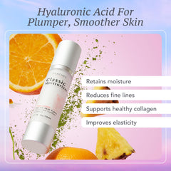 Peaches Skin Care moisturizer highlighting gotu kola and vitamin E for lasting moisture.