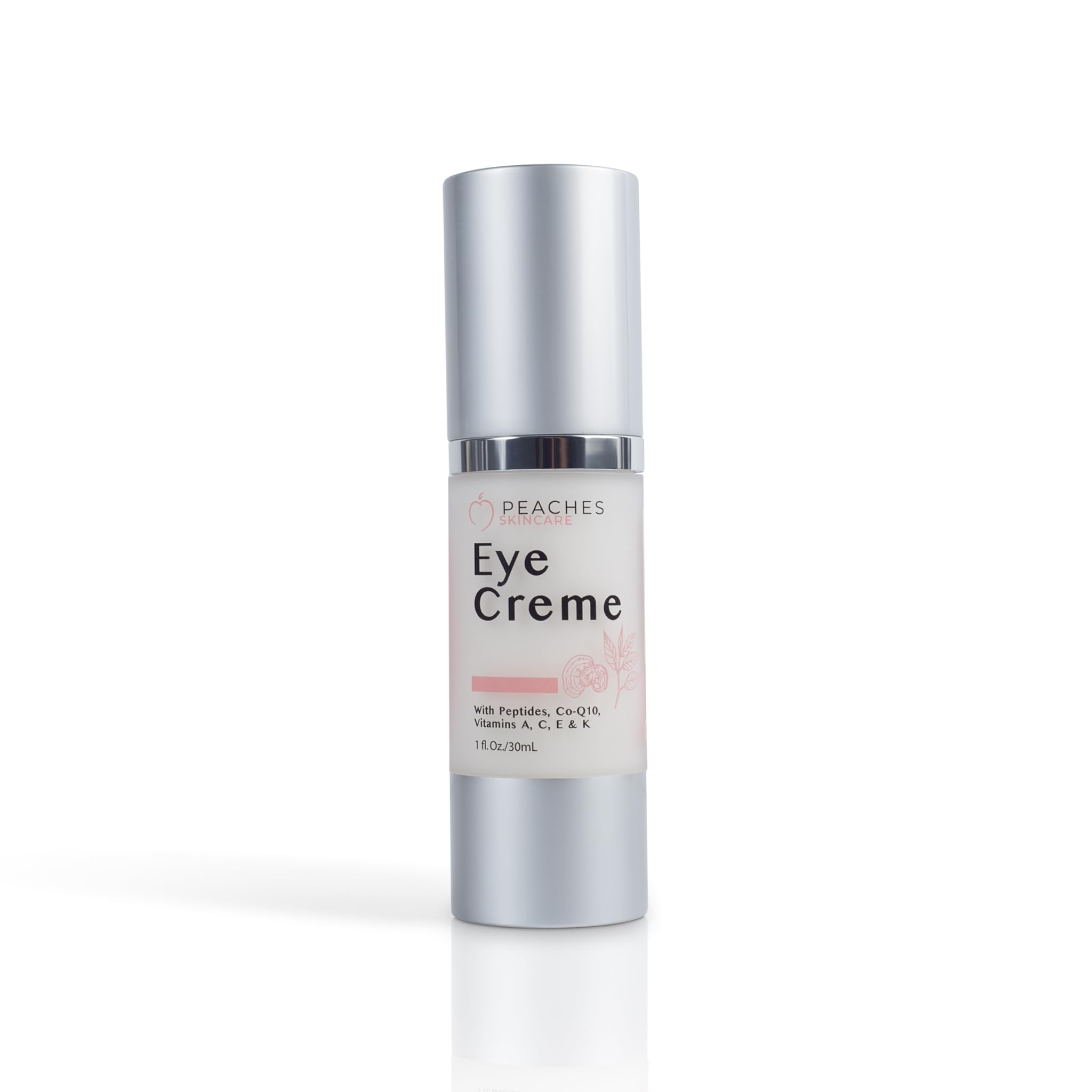 Peaches Skin Care Under Eye Cream jar closeup showing nourishing texture