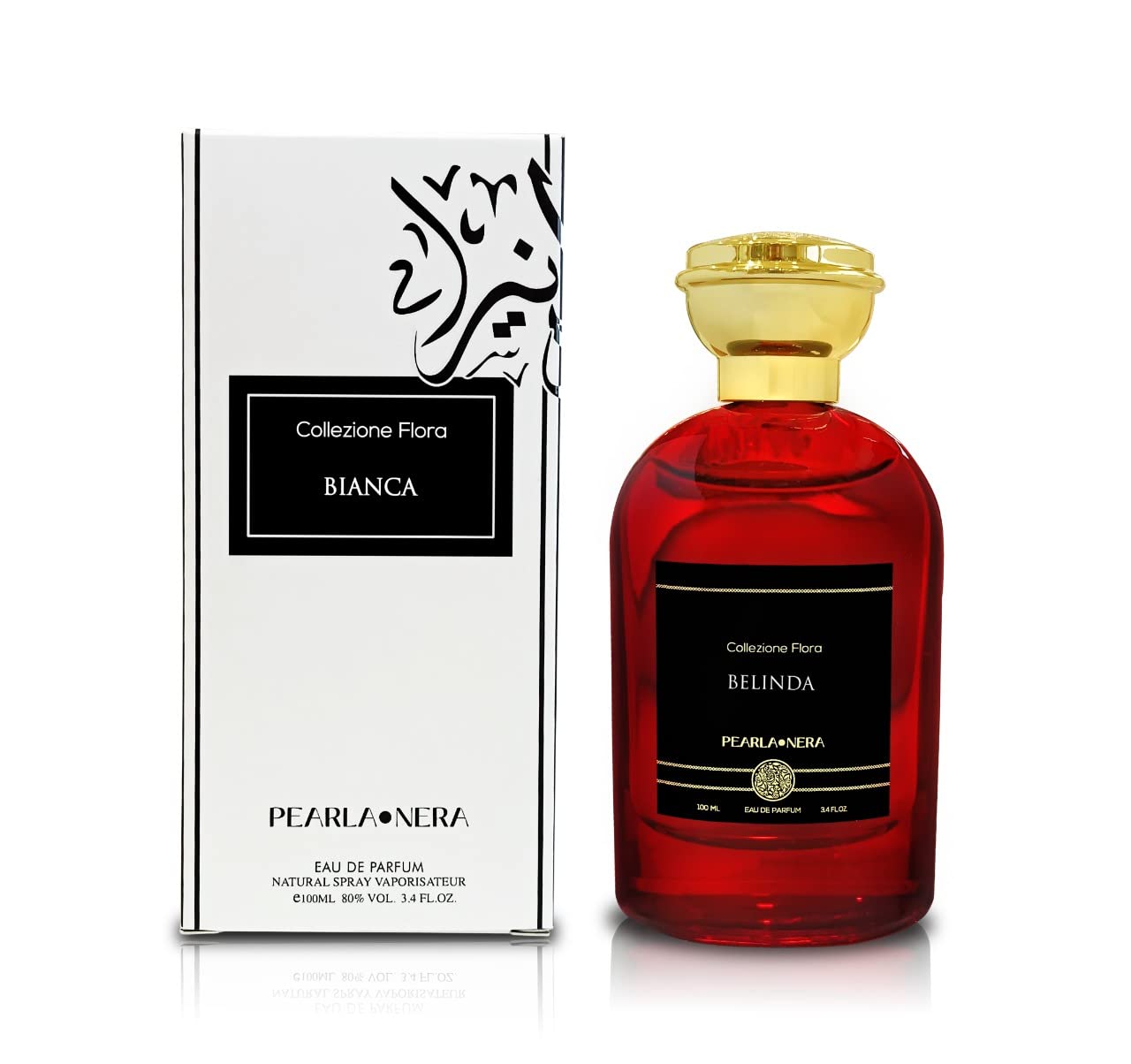 pearlanera bianca bottle closeup showing warm spicy floral notes