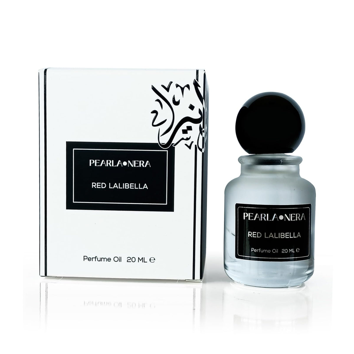 PEARLANERA Red Lalibella bottle in luxe packaging for daily wear