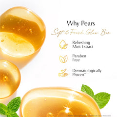 Pears soap bar held in hand for portable everyday cleansing.