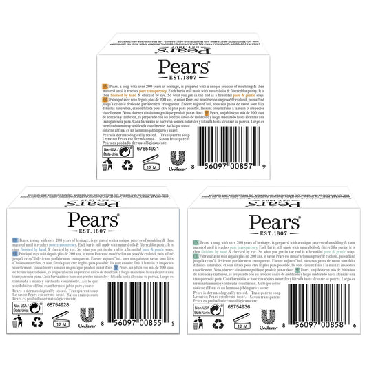Pears glycerin soap blue bar refreshing cleanse with subtle scent