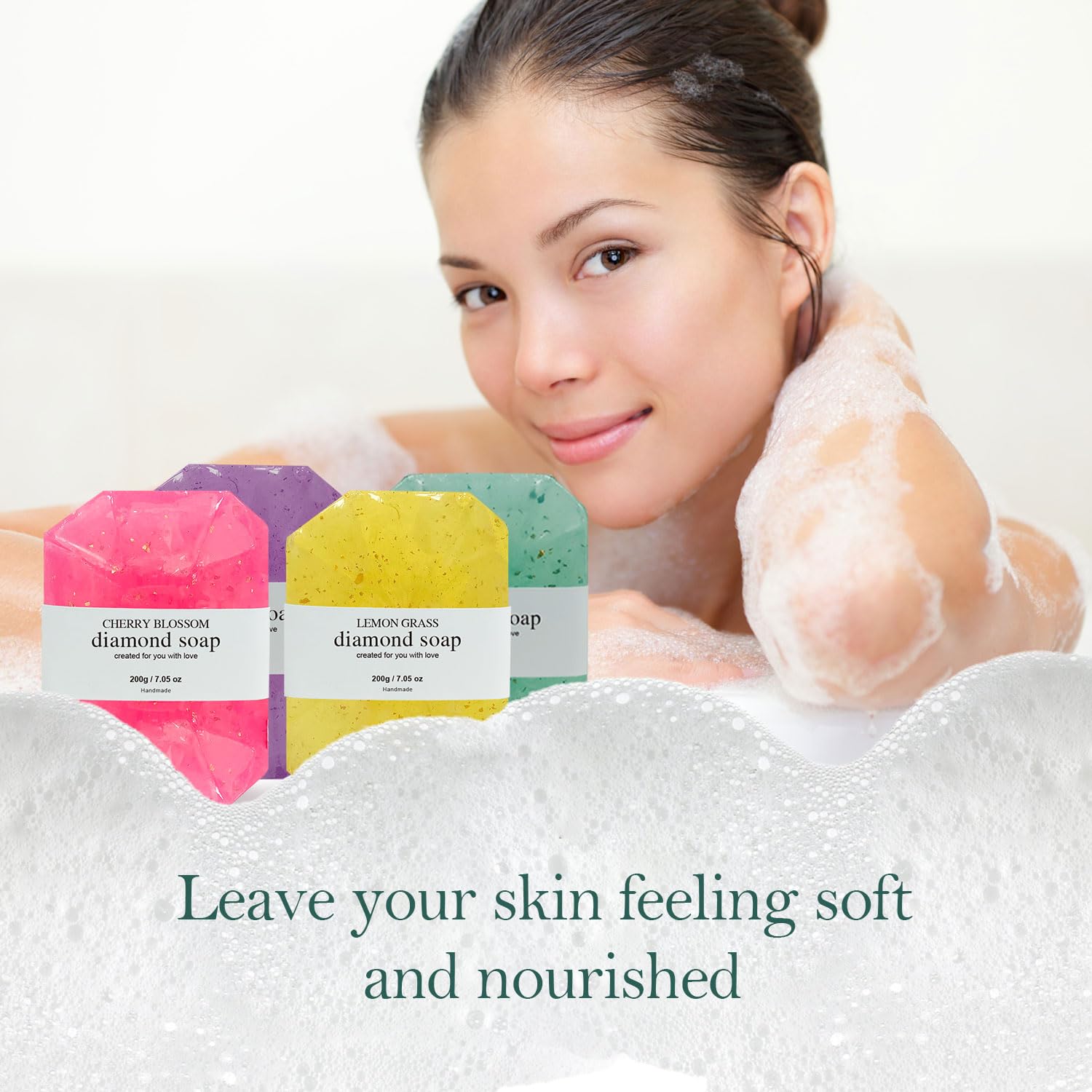 PEARLWORLD lavender scented soap for a calming bath