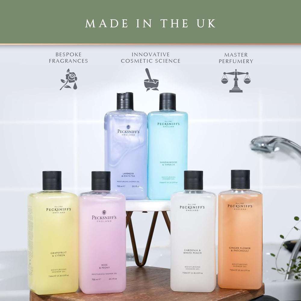 Pecksniff's cruelty-free badge together with natural ingredients communicates ethics.