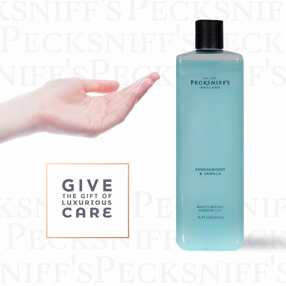 Pecksniff's 1L packaging with label detail conveys value and longevity.