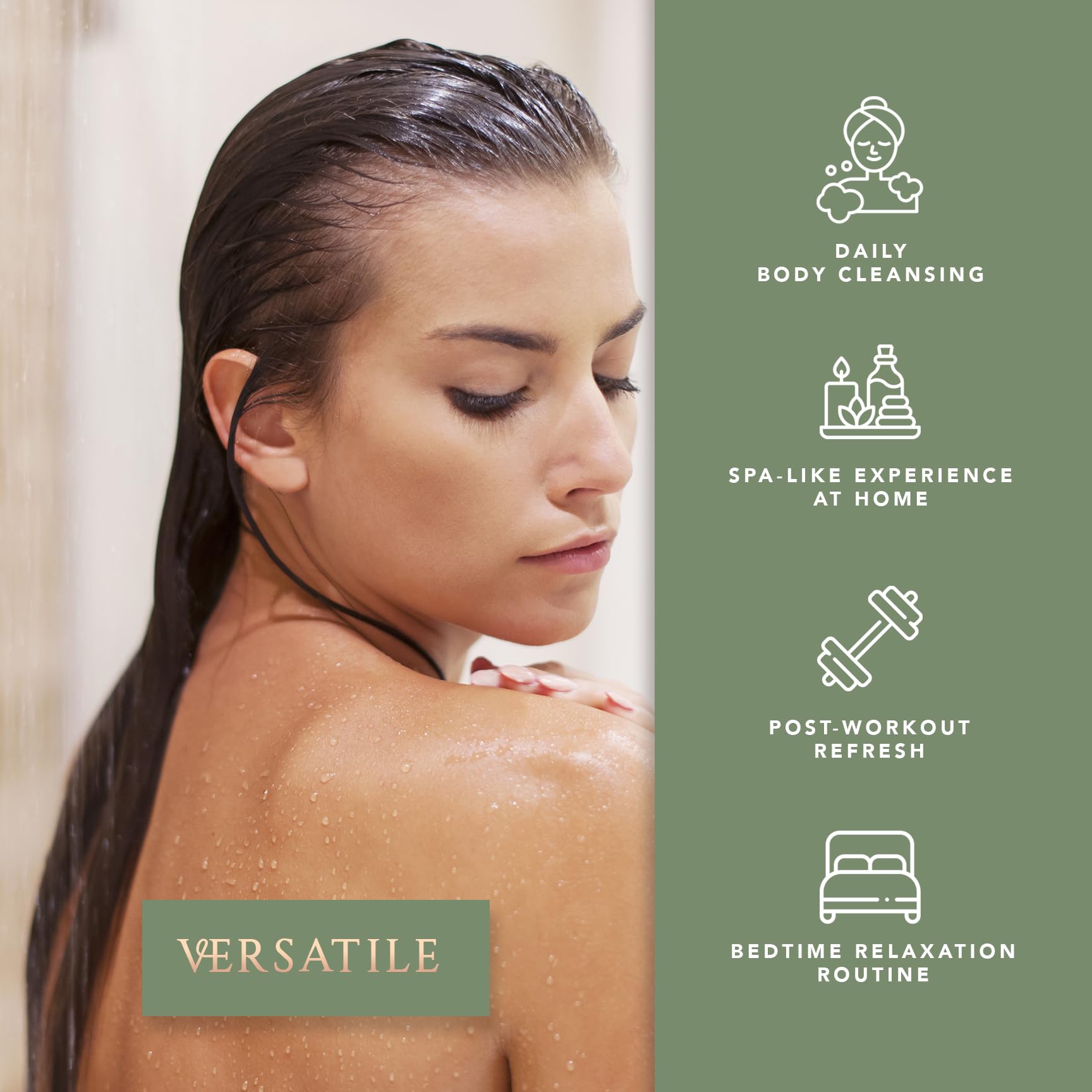 Pecksniff's 1L shower gel lathering on skin showcases rich cleansing foam.