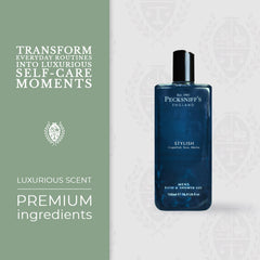 Pecksniff's Men's Bath Gel 500ml bottle offers long-lasting supply