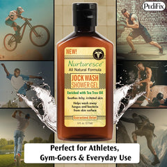 Pedifix Nurturesce Jock Wash features a light herbal scent