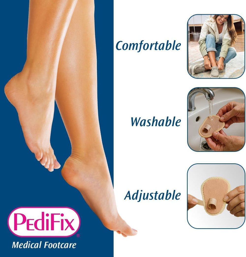 Pedifix Toe Straightener worn inside shoe for discreet daily wear