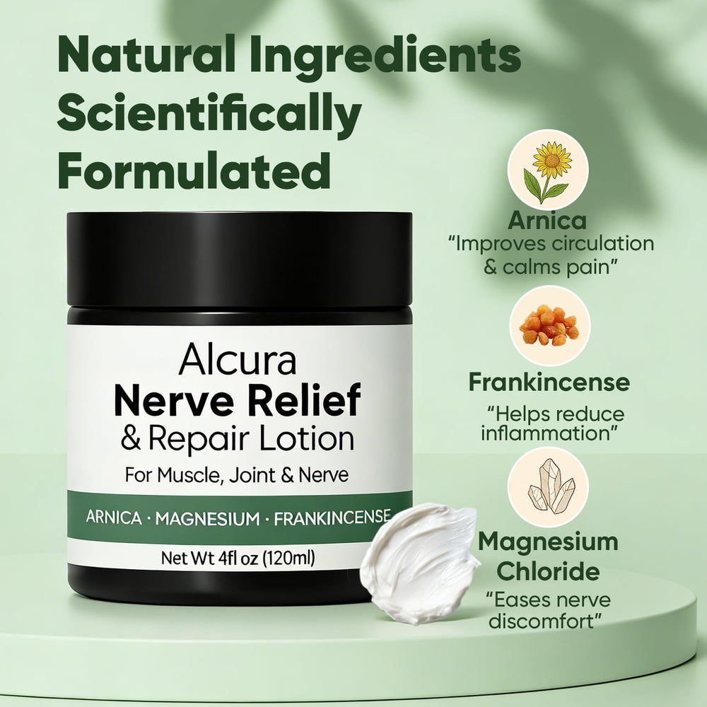 Peehss Alcura Nerve Cream on knee highlights localized comfort for movement