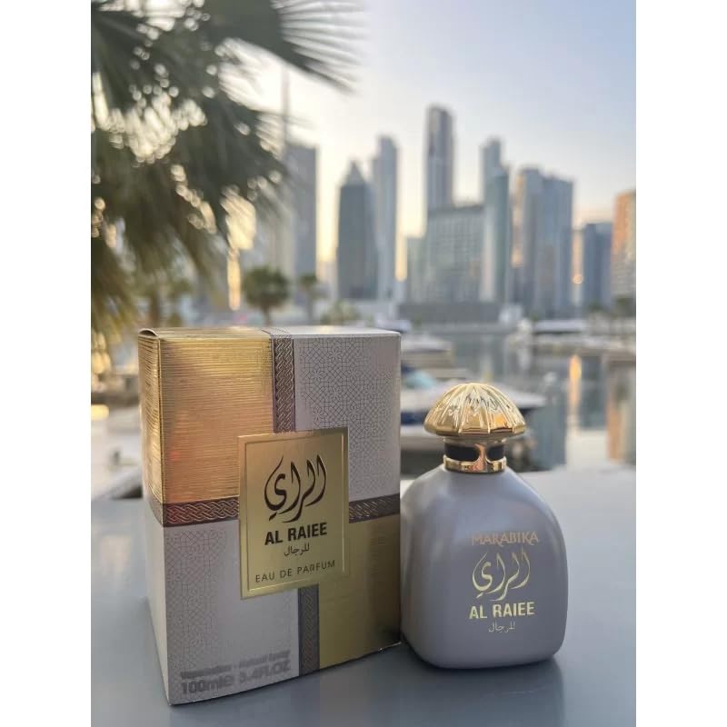 Pendora Fragrance World Al Raiee Lil Rijal EDP packaging box highlighting elegance.