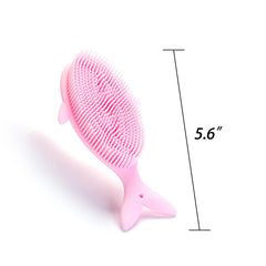 Penepico Whale-Yellow bath and shower brush for kids during routines