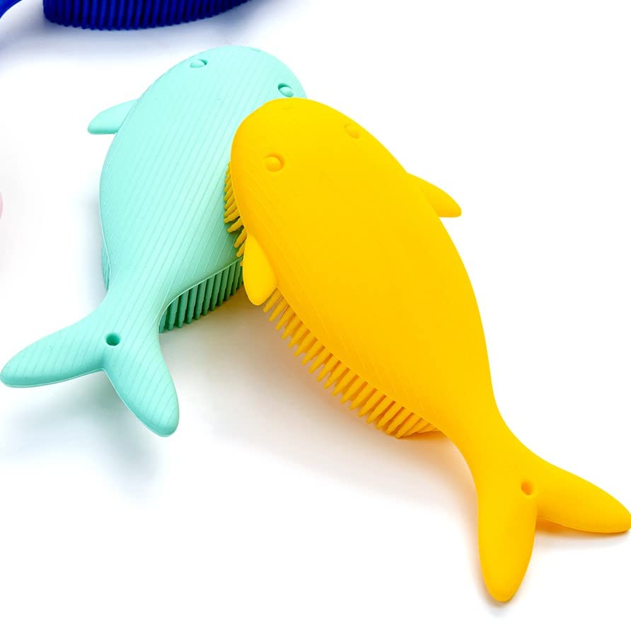 Penepico Whale-Yellow sensory brush back view shows reduced stimulation