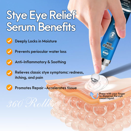 PENNTR eye serum roller application on lid for quick soothing