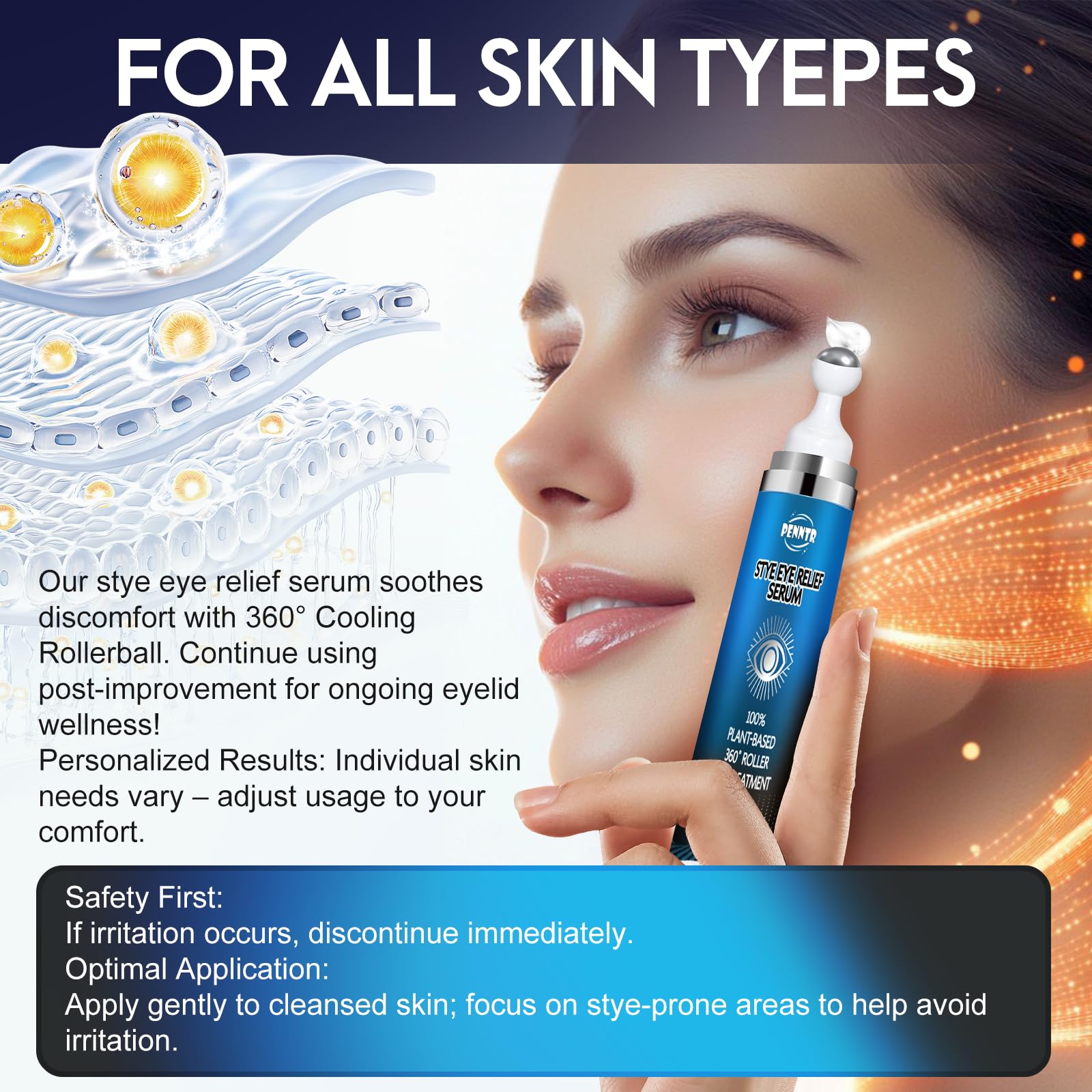 PENNTR boxed eye serum with display-ready packaging