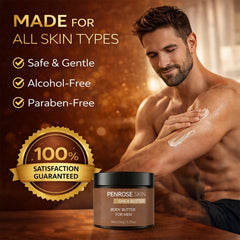 Penrose Skin with shea and cocoa butter ingredients showing nourishing sources