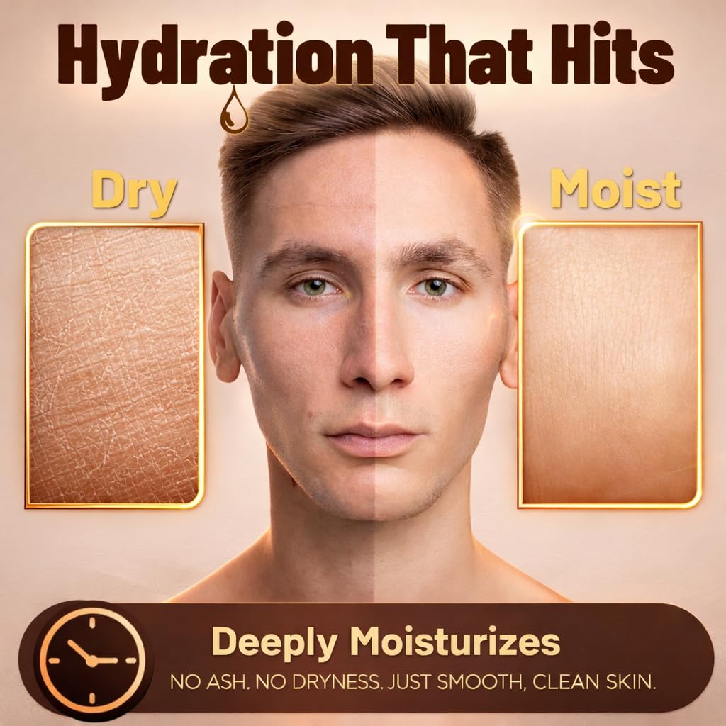 Penrose Skin applied by a man after shower for refreshed hydrated skin