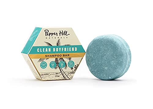 Pepper Hill Shampoo Bar Clean Boyfriend bottle with fresh botanical scent for everyday hair care