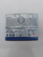 PeptideLabz copper peptide cream texture swatch showing non-greasy finish.