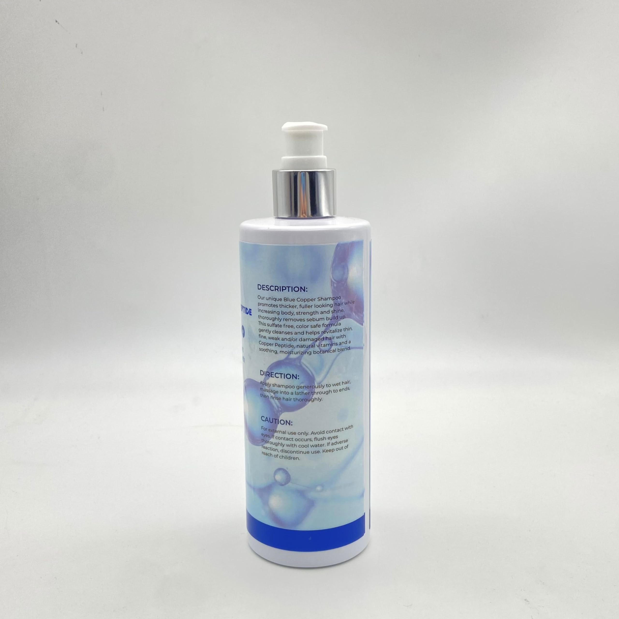 PeptideLabz Copper Peptide Shampoo on sink, simple shower routine.
