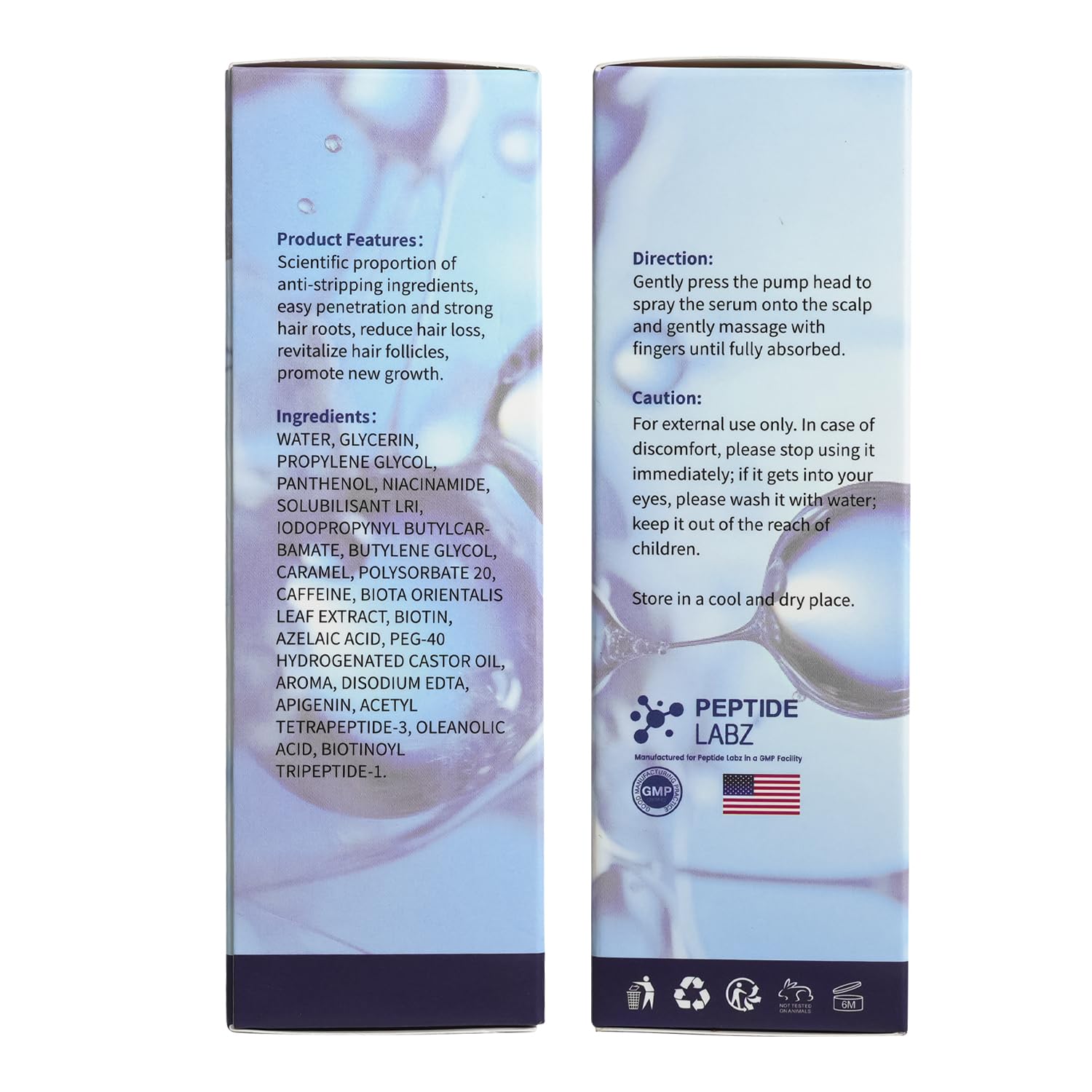 PeptideLabz results concept shows fuller-looking hair visual cue