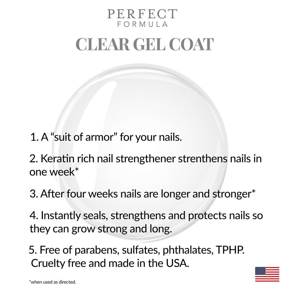 Perfect Formula Clear Gel Coat brush applying a smooth, quick-drying finish