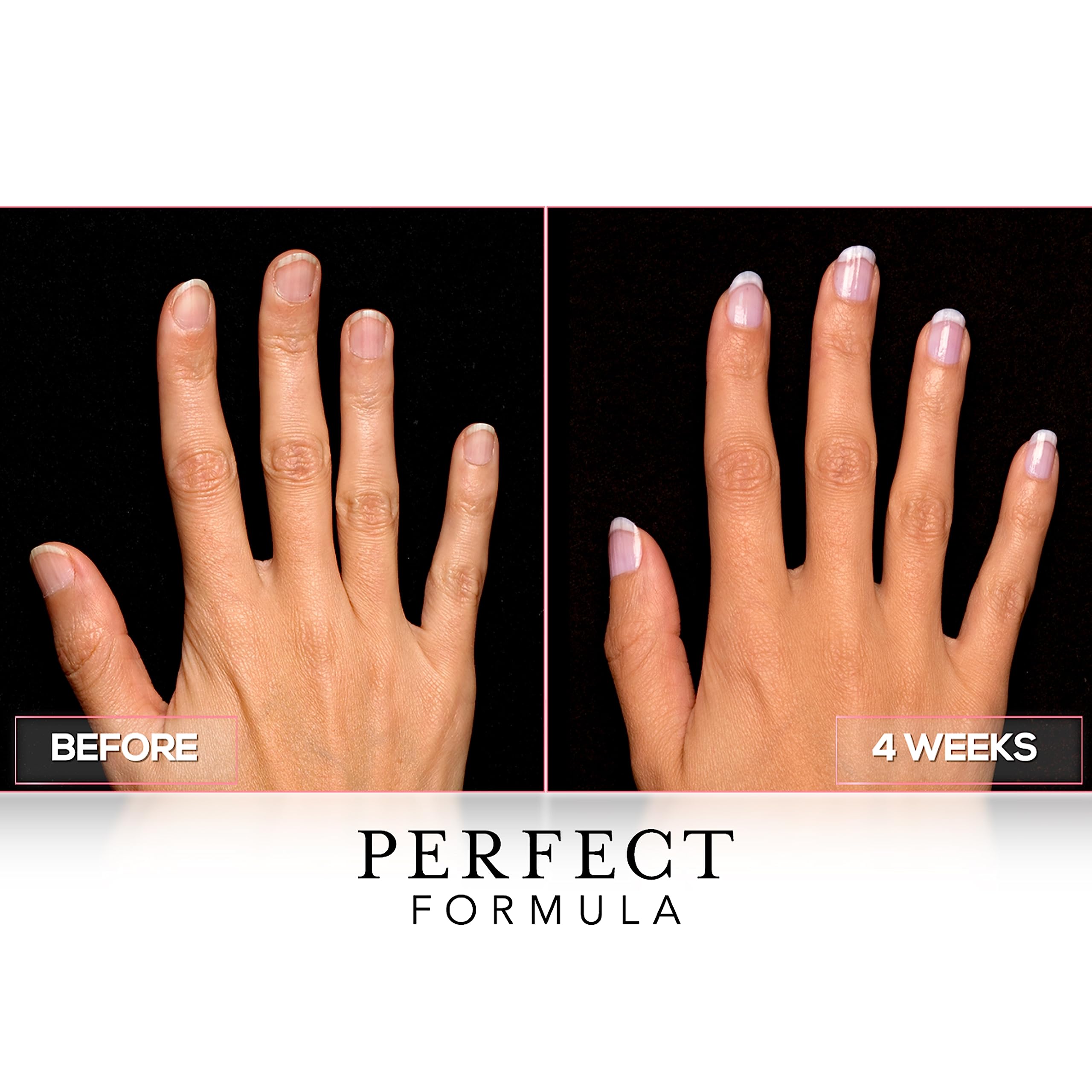 Nails after application featuring clear coat for shine and strength